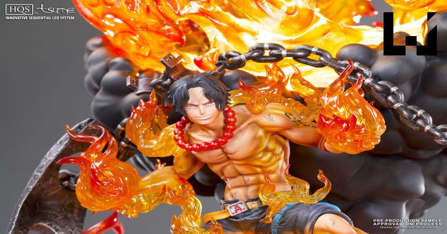 火拳ace超逼真模型!最强招式大炎戒·炎帝!