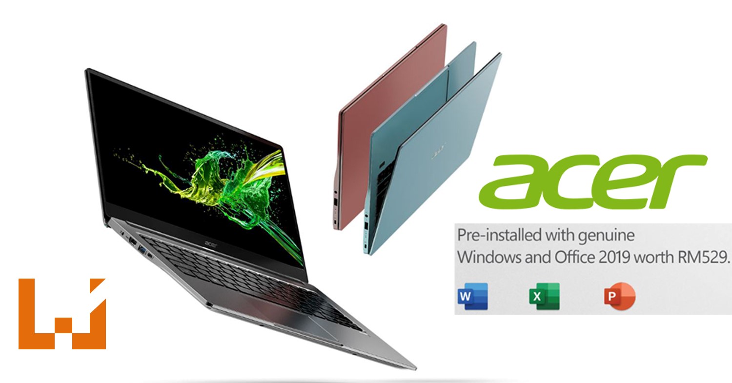 大马Acer正式宣布Acer Swift 3笔电折扣RM300！笔电还预先设置价值RM529 